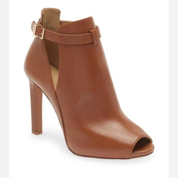 Michael Michael Kors Lawson Open Toe Bootie Womens Sz 7  Heel Ankle Boots NEW - Picture 11 of 14